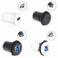 Adaptateur de panneau USB circulaire étanche, connecteur de panneau Ethernet, connecteur de panneau USB