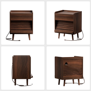 Vietnam Modern Bedroom Nightstand with 2 <b>Drawers</b> Durable Manufactured Wood OEM Furniture for Living Room MD06 - Product Image 5