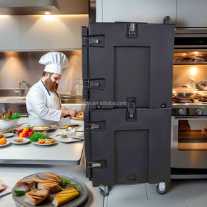 รถเข็นส่งอาหารแบบโรโตโมลดิ้ง ตู้แช่อาหารสำหรับจัดเลี้ยง ความจุ 160 ลิตร 900 ลิตร 1000 ลิตร ภาชนะเก็บอาหาร - Product Image 6