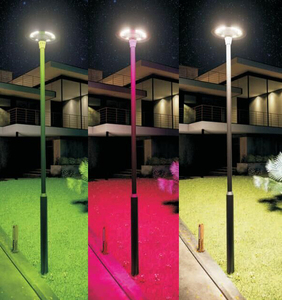 Lampes solaires LED pour jardin, patio, allée, imperméables, pour l'extérieur, ultra brillantes, à changement de couleur, aspect métallique - Product Image 1