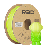 Filament PLA R3D à changement de couleur UV, rose à violet, éclat mystérieux, pour l'art créatif et l'impression 3D, 1,75 mm, 1 kg, 330 m, 180-220