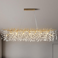 Lustre en cristal moderne et créatif en forme d'arbre de 100 cm de long pour hall d'hôtel, chambre, salon, villa, maison