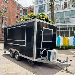 Tam donanımlı açık cep ikram servisi treyleri bira dondurma kahve ve aperatif gıdalar için mobil yemek servis aracı satılık - Product Image 5