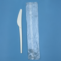 Machine biodégradable arc-en-ciel de couleur transparente métallique élégant Airlaid baguettes emballées couverts écologiques jetables