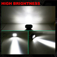 Projecteur LED Jaune Super Lumineux 5 pouces QR-40W 25W pour Véhicules Tout-Terrain Wrangler, Feu Antibrouillard pour Camion 6500K 5000LM