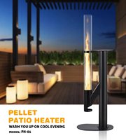 Poêle fusée de cheminée à granulés de conception moderne en acier au carbone à installation indépendante pour une utilisation en extérieur