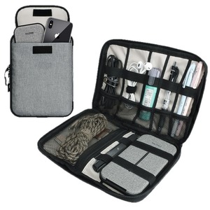 กระเป๋าจัดเก็บอุปกรณ์อิเล็กทรอนิกส์แบบพกพา กระเป๋าจัดระเบียบสายเคเบิล กระเป๋าใส่แกดเ<span class=keywords><strong>จ</strong></span>็ตสำหรับเดินทาง สำหรับสาย USB และไดรฟ์ - Product Image 1