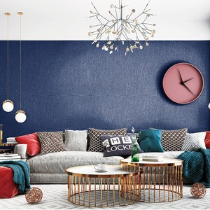 Phong cách Nhật Bản hiện đại Hà Lan gai tường tấm hình học cao cấp nền màu rắn cho phòng ngủ phòng khách dày tường - Product Image 4