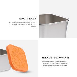 Precio de Fábrica, Recipientes para Snacks de Acero Inoxidable de 60/180 ml, Tazas para Salsas, Recipientes para Almacenar Alimentos con Tapas de Silicona - Product Image 4