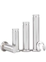 304 Stainless Steel Clevis Pins Cylindrical Shaft Snap Ring Locating Flat Head Grooved Hinge Cylinder Position E Clip Retaining