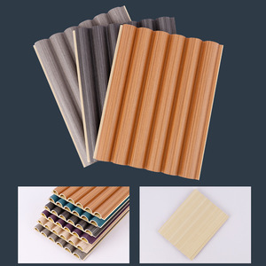 Pannello Murale Semicircolare in WPC, Pannello Decorativo per <span class=keywords><strong>Testata</strong></span> del Divano, Rivestimento per Soffitto, Effetto Legno Impermeabile - Product Image 3