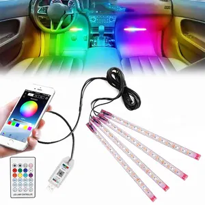 Atmosfera per auto, luce LED al Neon, APP/striscia 5050 auto, 24/36/48/72, lampada interna al Neon, luce 5v, luce dell'atmosfera USB
