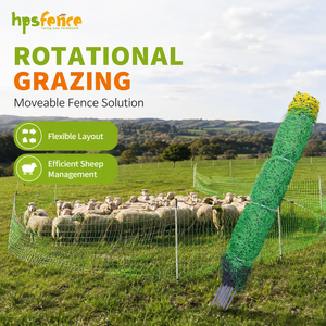 HPSFENCE ODM/OEM ECNE050-E Malla Eléctrica para Ovejas, Rollo de Cerca Portátil <span class=keywords><strong>Verde</strong></span> para Pastoreo, Corral Temporal, Granja - Product Image 1