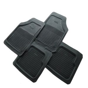 Negro un juego <span class=keywords><strong>de</strong></span> 4 alfombrillas <span class=keywords><strong>de</strong></span> goma resistentes antideslizantes delanteras y traseras, para conductores y pasajeros para coches, SUV, furgonetas y camiones - Product Image 2