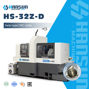 เครื่องกลึงโลหะซีเอ็นซี 5 แกนความแม่นยำสูง HANSUN แบบสองแกนหมุน สำหรับงานเบา พร้อมระบบกลึงอัตโนมัติ 6 แกน - Product Image 1