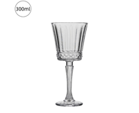 Verre à vin en cristal soufflé à la main vintage gravé, verre à vin rouge à pied, verre à brandy, style rayé fait à la main pour les événements, cadeaux