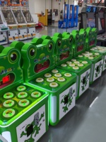 Machine de jeu d'arcade à monnayeur 'Saut de grenouille' pour enfants et parents, en plastique, tension universelle, homologuée FEC