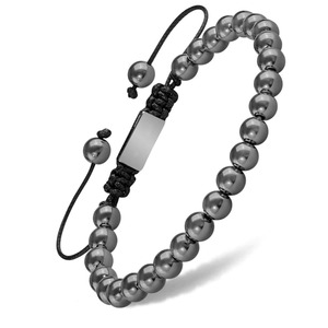 Bracelet tissé en <span class=keywords><strong>hématite</strong></span> naturelle, bracelet de méditation de rééducation magnétique de santé, bijoux pour hommes et femmes - Product Image 5