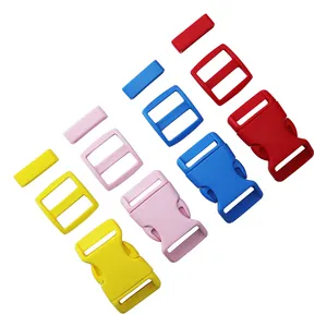 Side Release Buckles Clips Bag Slide Clamp Plastic Belt Clip Transparent Adjustable Plastic ISO Plastic 0.6/0.8/1/ 1.25/1.5 Inch