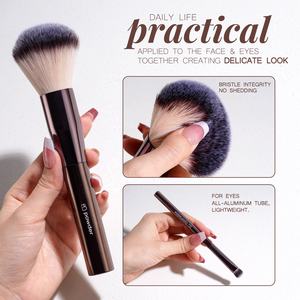 Ensemble de pinceaux de maquillage BS-MALL <span class=keywords><strong>Pro</strong></span> avec manche en métal, qualité supérieure, pinceaux de maquillage Kabuki double face avec sac - Product Image 2