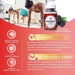 Stock WXW Power Energy Maca Gummies Vitamina B12 Mejora la energía Gummies Hombres Energía y rendimiento Gummy - Product Image 3
