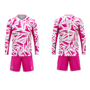 Jersey Tim Sepak Bola Anak Dewasa, Seragam Jersey Tim Sepak Bola Lengan Panjang Oranye Cepat Kering - Product Image 2