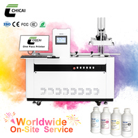 Chicai 2025 Automatic New Single Pass Side Inkjet Printer Cmyk 4 Colors Dye Ink for Disposable Paper Cup Printing
