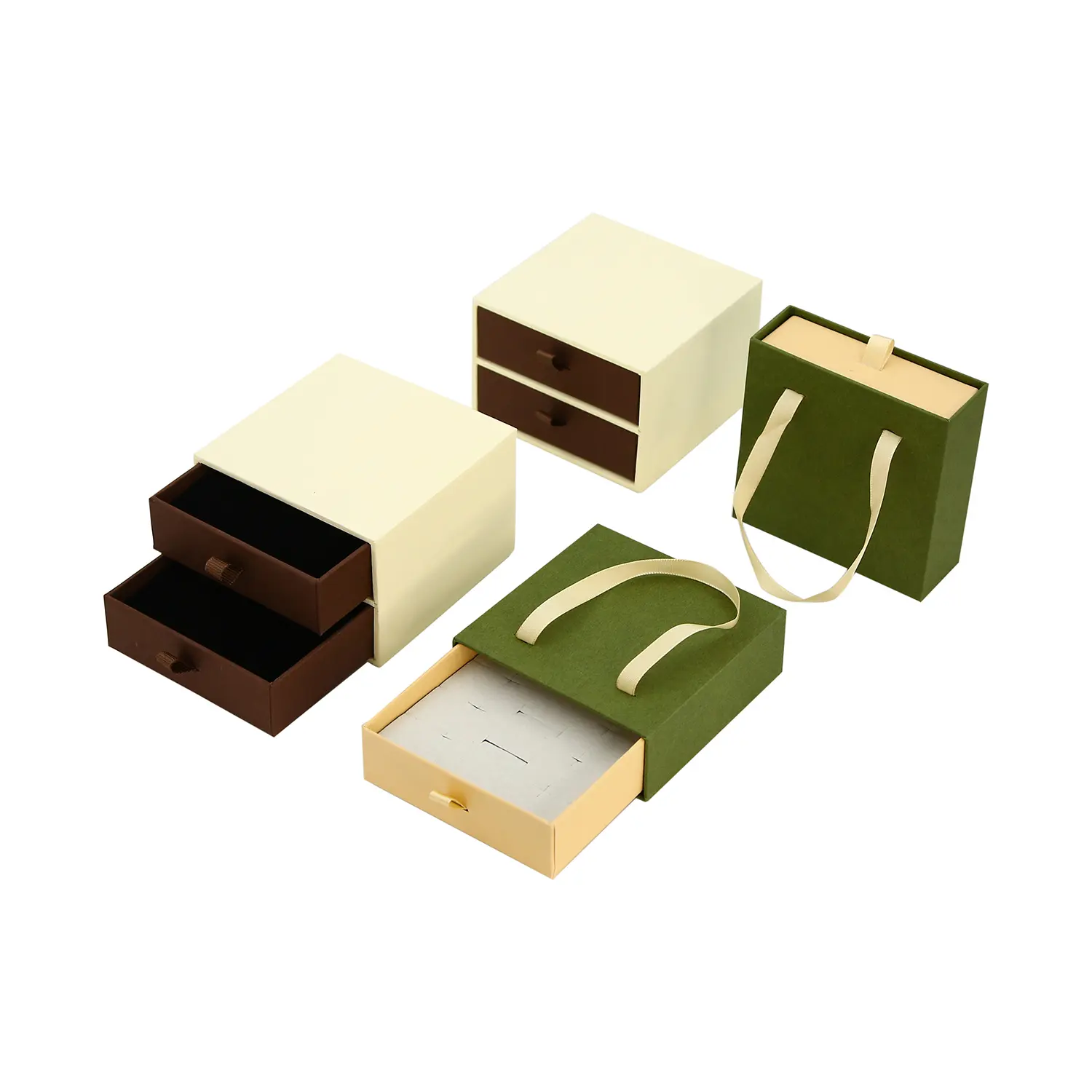 Custom logo drawer shape cardboard paper jewelry packaging small sliding gift box Custom logo drawer shape cardboard paper