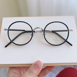 Gafas de último diseñador <span class=keywords><strong>2023</strong></span>, gafas de bloqueo de luz azul, montura óptica de Metal <span class=keywords><strong>para</strong></span> mujeres y hombres, gafas redondas de bloqueo de luz azul - Product Image 4