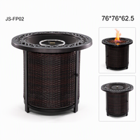 Table de foyer au gaz pour terrasse, personnalisée, OEM, moderne, ronde, sans fumée, au propane ou au gaz naturel, avec brûleur en acier inoxydable