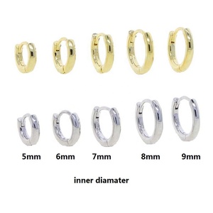 Moda cz joyería de las mujeres joyería de moda pulido de alta mínimo pendiente de aro - Product Image 6