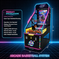 Machine d'arcade de tir au basket-ball pour centre de jeux, équipement de jeu de basket-ball d'intérieur à monnayeur