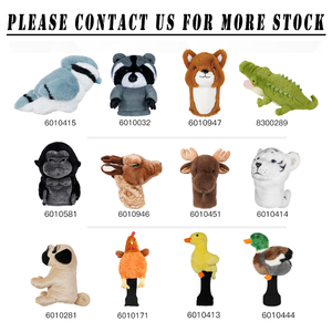 Housse de tête de club de golf personnalisable en peluche amusante, motif gorille, grenouille, crocodile, accessoires pour couvre-tête de club - Product Image 4