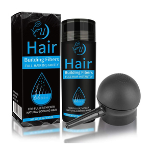Nuevo tratamiento de pérdida de cabello vegano orgánico caliente, aplicador de spray de fibra para la construcción del cabello, Etiqueta Privada, fibras de construcción de cabello marrón oscuro - Product Image 1