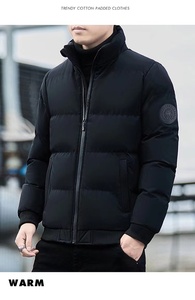 <span class=keywords><strong>Cappotto</strong></span> invernale spesso da <span class=keywords><strong>uomo</strong></span> e da donna in pile di puro colore giacca imbottita imbottita piumino stile casual caldo - Product Image 3