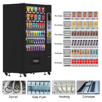 Distributeur automatique de boîtes de conserve froides aux normes européennes Distributeur automatique de boissons pour aliments et boissons avec carte de monnaie en espèces