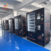 Distributeur automatique de ramen grande capacité 120 compartiments avec distributeur d'eau chaude, compatible Nayax et protocole MDB, directement de l'usine