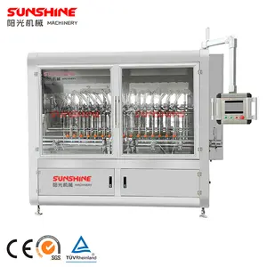 Full Automatic 6 Heads Servo Piston Filling and Capping Machine for Food and Beverage Factory