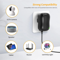 Adaptateur secteur universel 45W AC DC 5V-15V avec port USB 5V 2A pour éclairage LED LCD, routeur, caméra CCTV