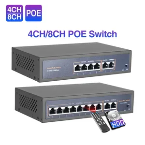 Switch réseau POE <span class=keywords><strong>Techage</strong></span> 48V 4CH/8CH/16CH 10/100Mbps IEEE 802.3af/at Ethernet Full-Duplex pour système de caméra IP sans fil AP CCTV - Product Image 1