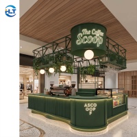 Kiosque de café modulaire intérieur en métal robuste et écologique, personnalisé en usine, pour centre commercial, stand de vente de boissons