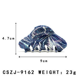 Pinza de Pelo Triangular Azul Simple Personalizada Unisex de Acetato, Pinza de Pelo de Moda, Personalizable al por Mayor, Accesorios para el Cabello de Alta Calidad - Product Image 5