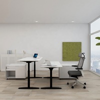 I-icon — bureau ajustable et automatique, bureau d'ordinateur, avec cadre métallique, à jambes simples, hauteur réglable