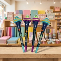 Stylo bille rotatif créatif en forme de vaisseau spatial, directement du fabricant, cadeaux en gros