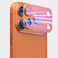 MOQ 500 – Protection d'objectif en métal noir pour iPhone 17 Air, capuchon d'objectif en alliage pour iPhone 17 Pro Max, 16, 15, 14, 13