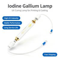 Lampe UV au iodure de gallium à longue durée de vie, tube en verre de quartz pour le durcissement des revêtements et l'exposition des plaques d'impression