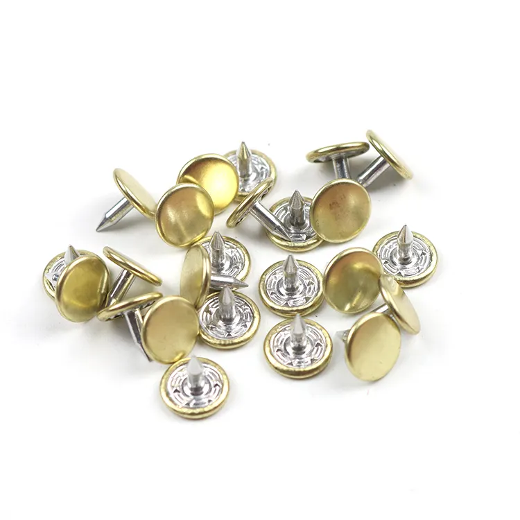 Unique custom logo brass head aluminum pin nails wholesale jean rivet denim rivets