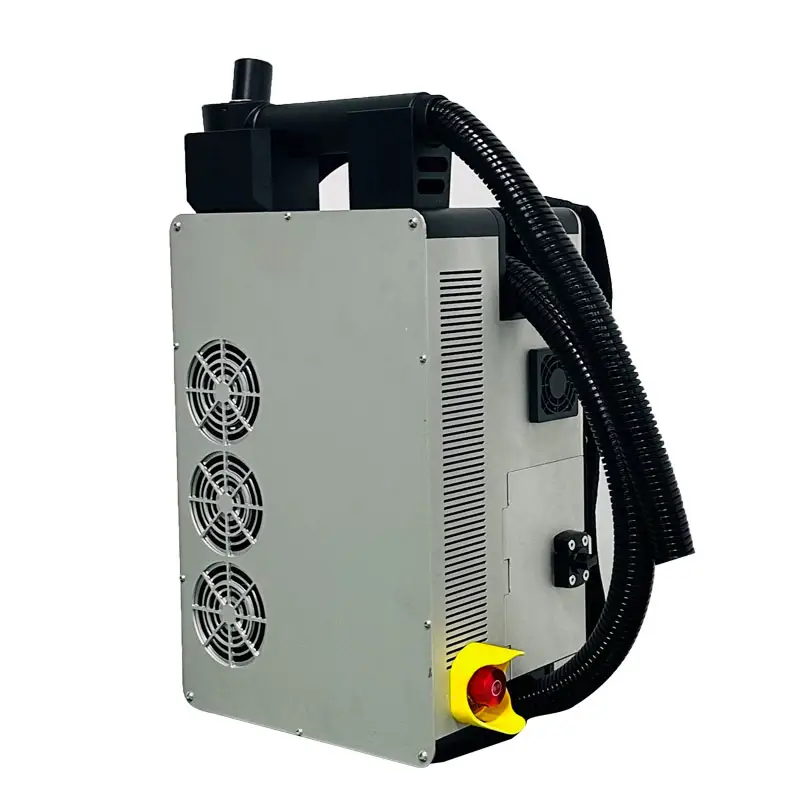 Aangepaste Draagbare Handheld Rugzak 50W 100W Pulse Fiber Laser Reinigingsmachine Voor Roest En Verfverwijdering