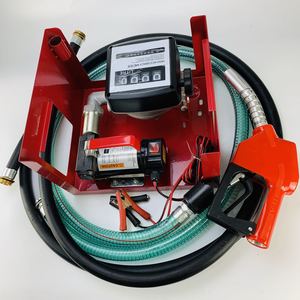 Kit de pompe de transfert de carburant DC, pompe à huile diesel électrique en fonte 12V avec jauge de dosage et tuyau pour le ravitaillement des véhicules - Product Image 1