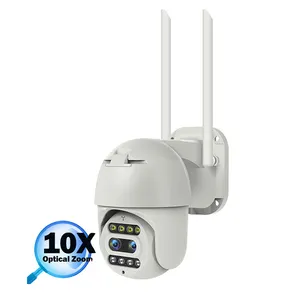 2021 New Arrival 10X Zoom Carecam Pro Dual Lens Night Vision Outdoor Wireless Security WiFi CCTV PTZ IP Camera